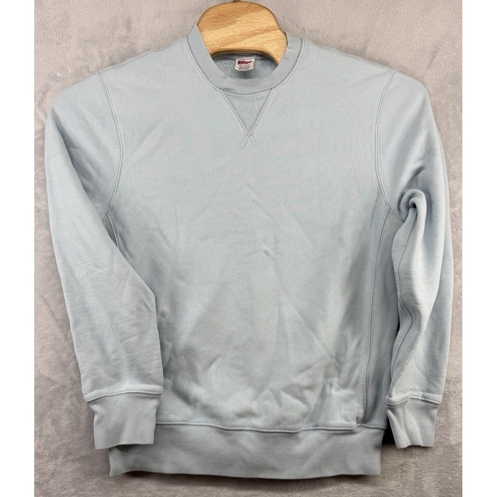 Vintage J Crew Crewneck Sweatshirt Blank Heavyweight Light Blue Men's Size M
